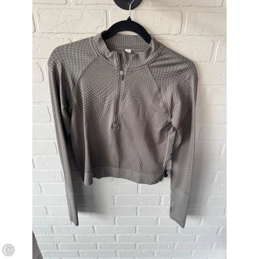 Athletic Top Long Sleeve Collar By Lululemon In Green, Size: S
