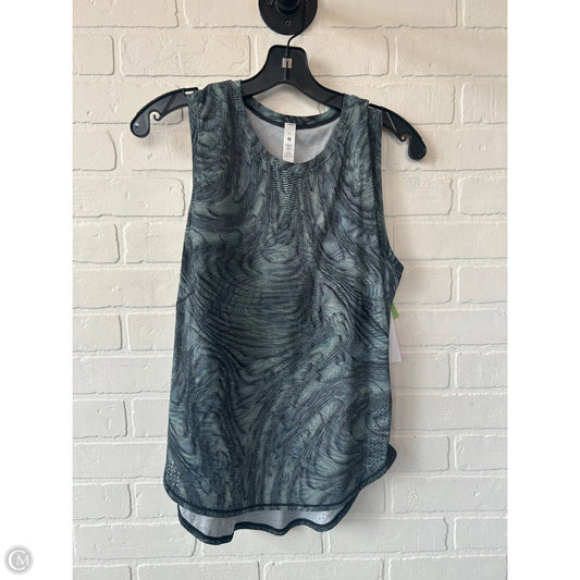 Athletic Tank Top By Lululemon In Black & Green, Size: S