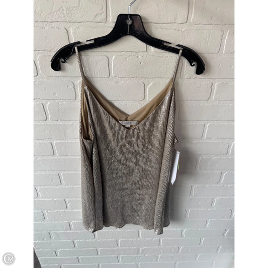 Top Sleeveless By Loft In Silver, Size: L