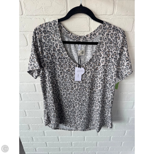 Top Short Sleeve By Z Supply In Black & Cream, Size: L