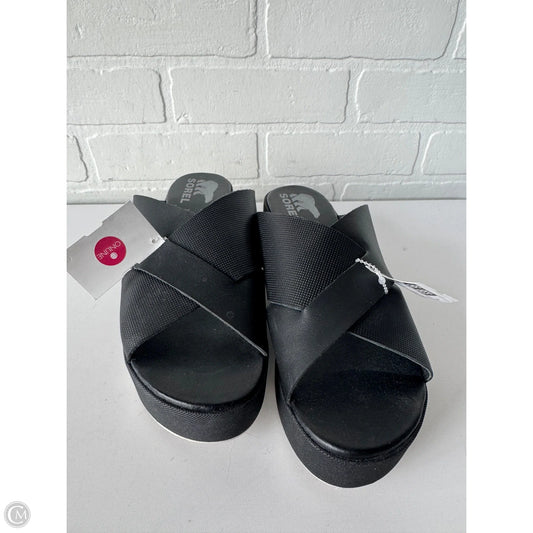 Sandals Flats By Sorel In Black, Size: 8
