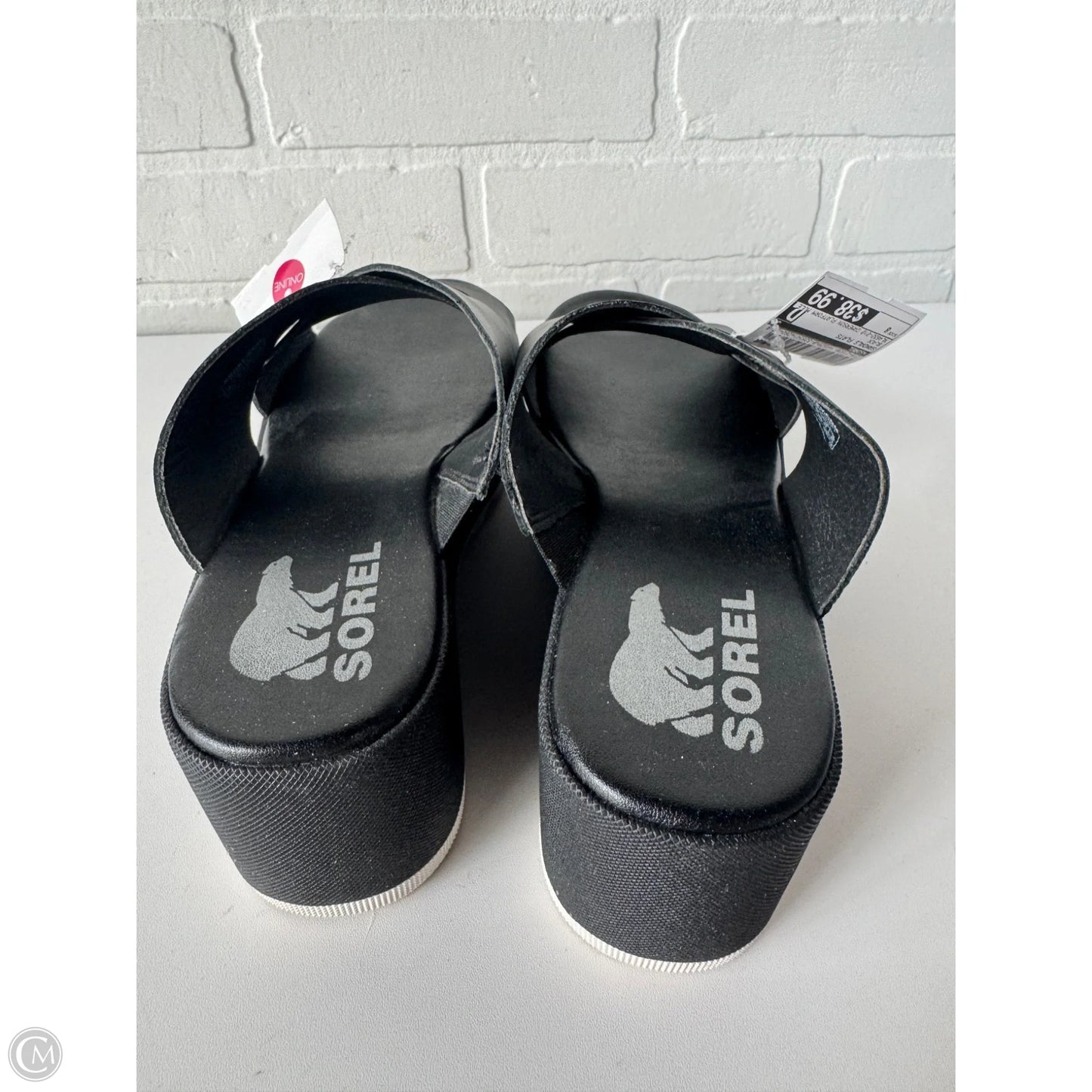 Sandals Flats By Sorel In Black, Size: 8