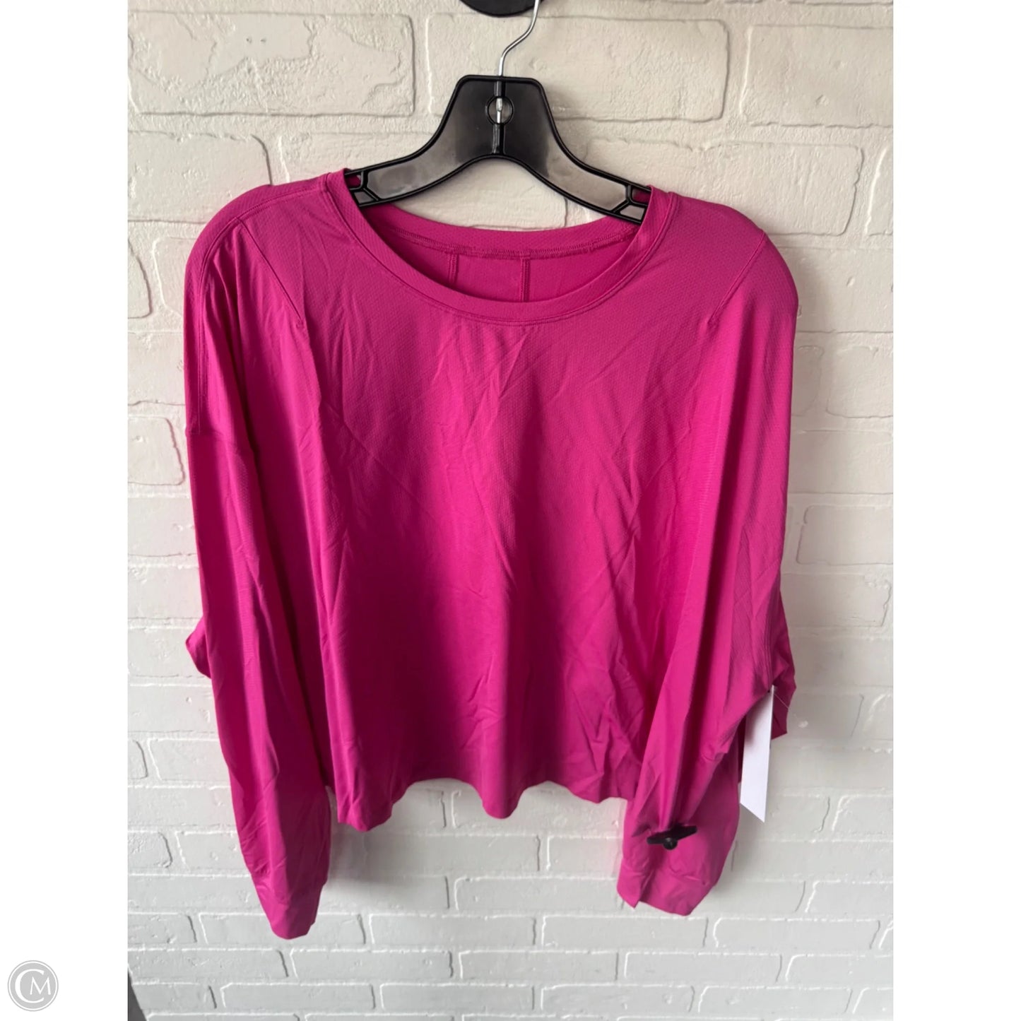 Athletic Top Long Sleeve Crewneck By Lululemon In Pink, Size: Xl