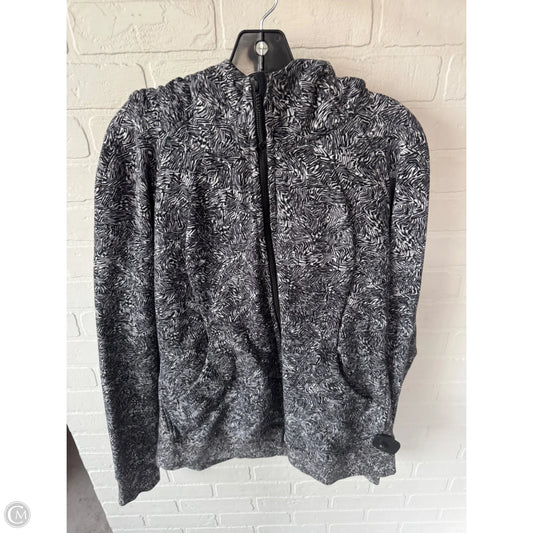 Athletic Sweatshirt Hoodie By Lululemon In Black & White, Size: Xl