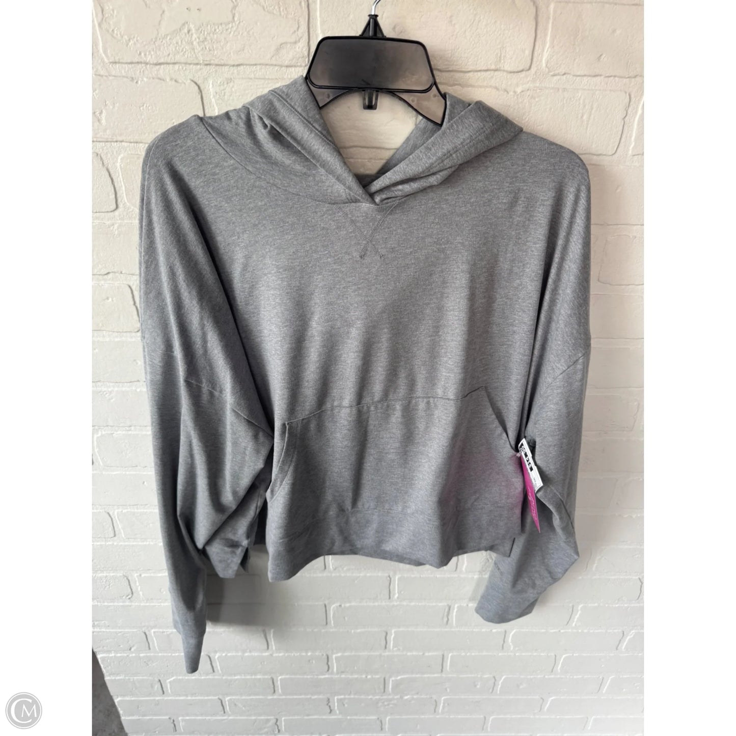 Athletic Top Long Sleeve Hoodie By Fabletics In Grey, Size: Xxl
