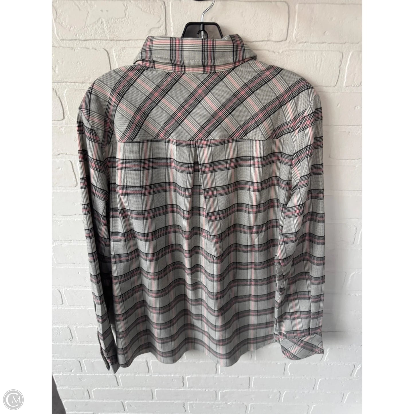 Top Long Sleeve By Cabi In Black & Pink, Size: M