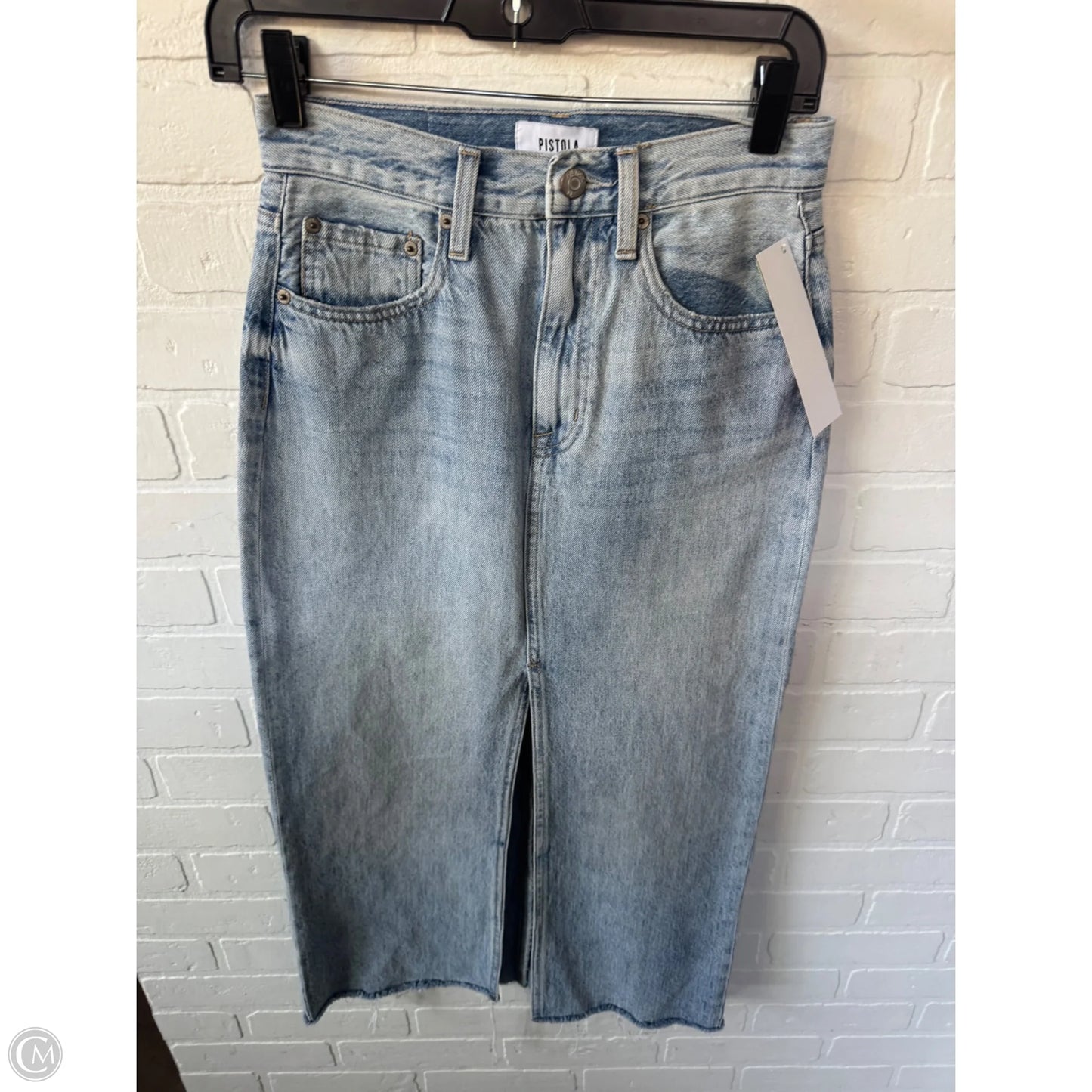 Skirt Midi By Pistola In Blue Denim, Size: 2