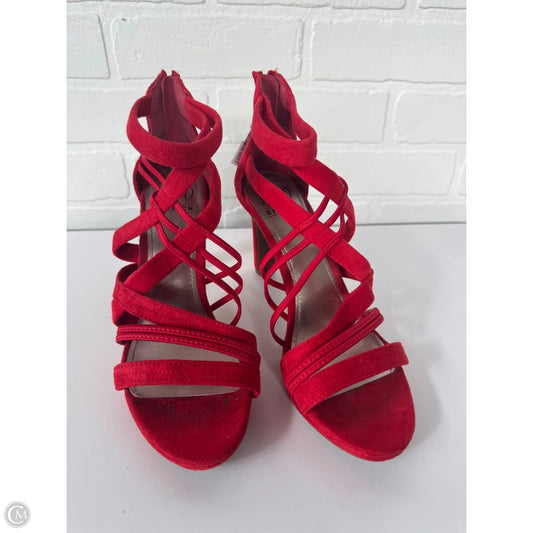 Sandals Heels Stiletto By Impo In Red, Size: 7.5