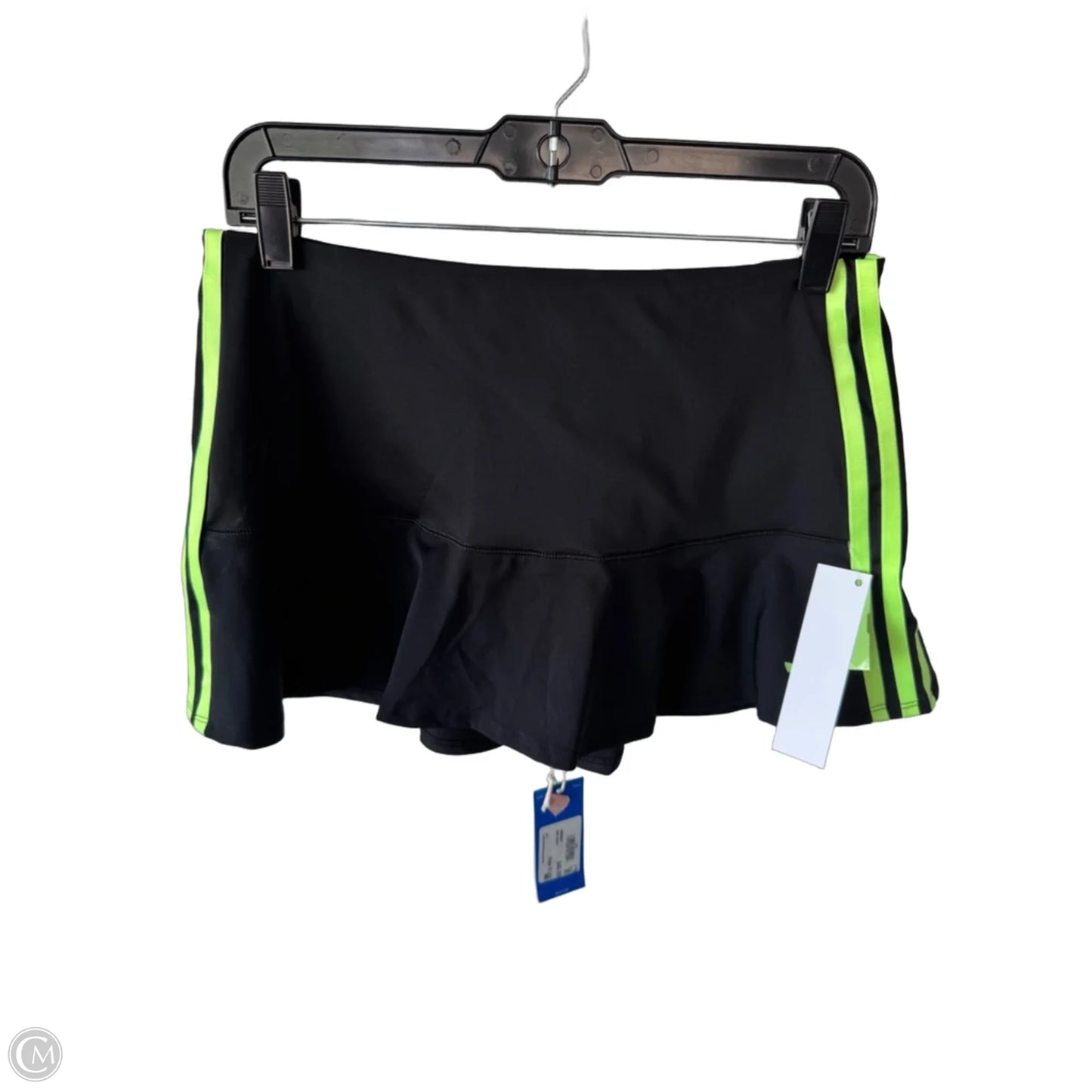 Athletic Skort By Adidas In Black & Green, Size: 4
