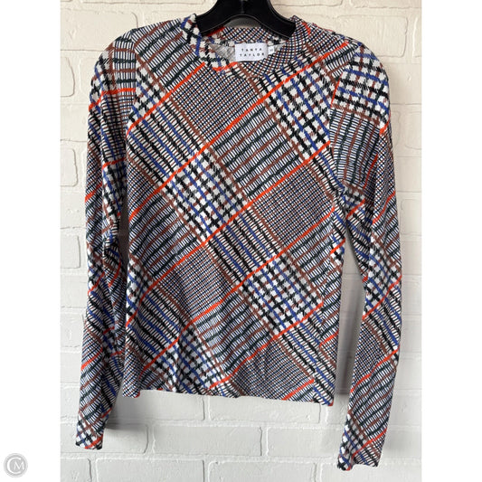 Top Long Sleeve Basic By Cmb In Blue & Orange, Size: Xs