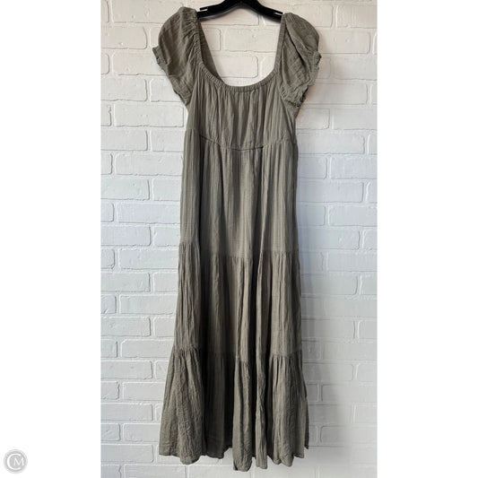 Dress Casual Midi By American Eagle In Green, Size: M