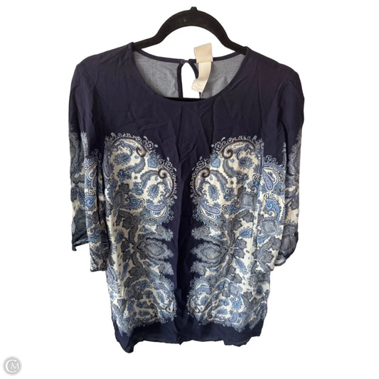 Dress Casual Short By H&m In Blue & Cream, Size: M