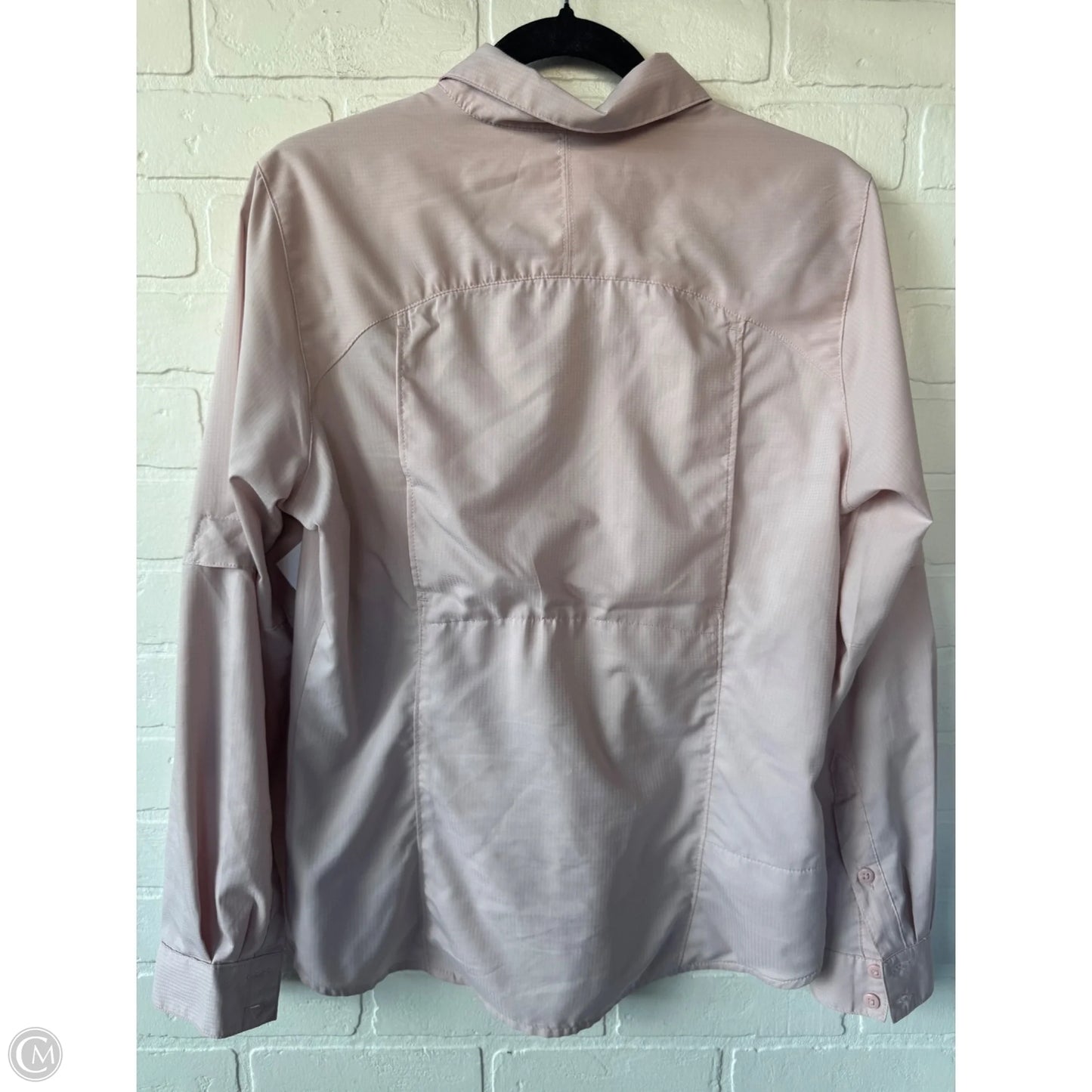 Athletic Top Long Sleeve Collar By Columbia In Pink, Size: M