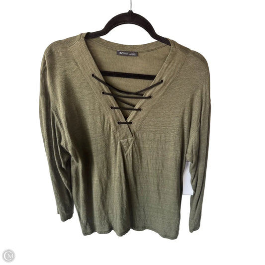 Top Long Sleeve By Zara In Green, Size: L