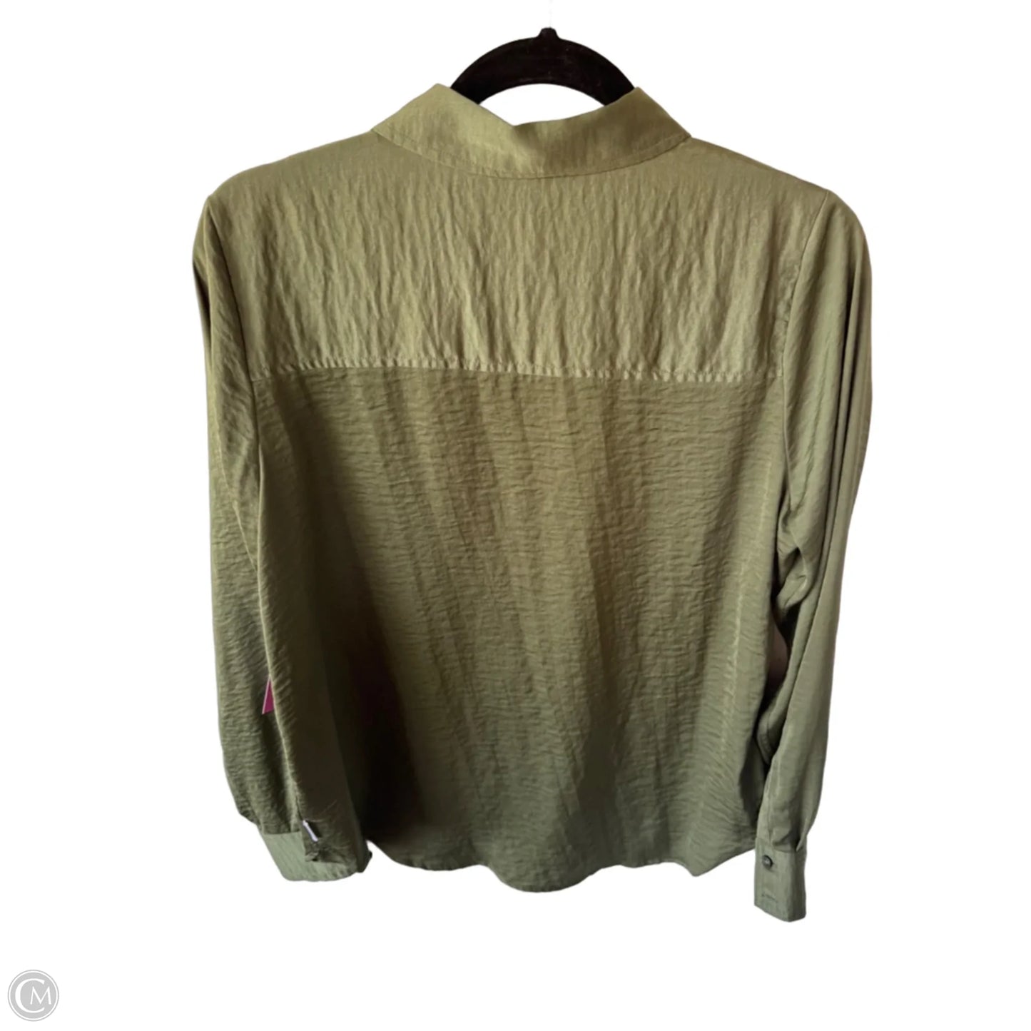 Top Long Sleeve By Calvin Klein In Green, Size: M