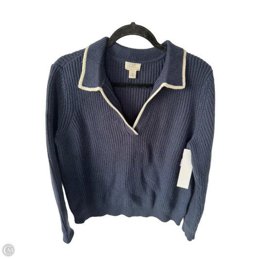 Sweater By Caslon In Blue & Brown, Size: L
