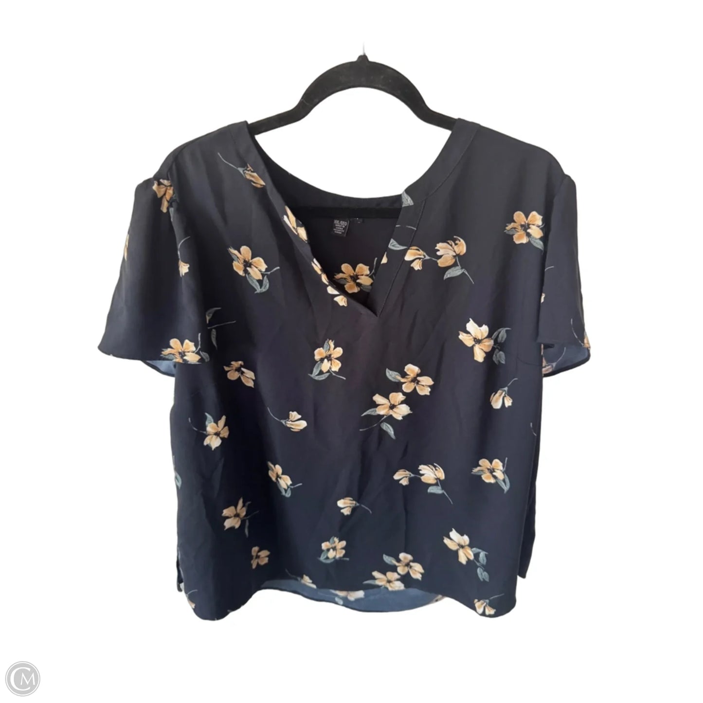 Top Short Sleeve By Hilary Radley In Black, Size: Xxl