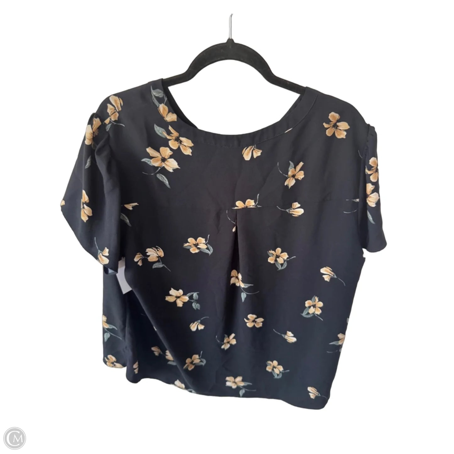 Top Short Sleeve By Hilary Radley In Black, Size: Xxl