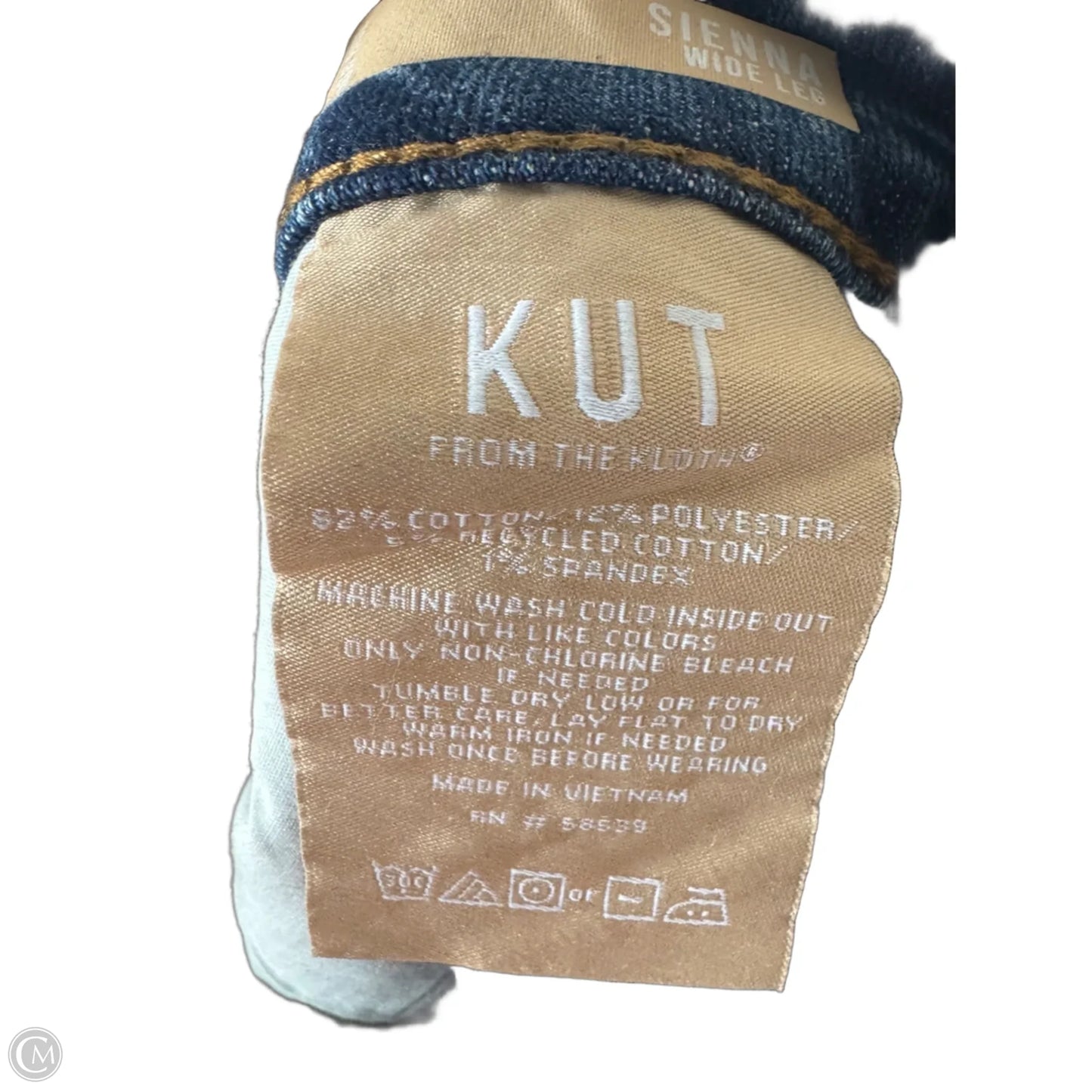 Jeans Wide Leg By Kut In Blue Denim, Size: 16