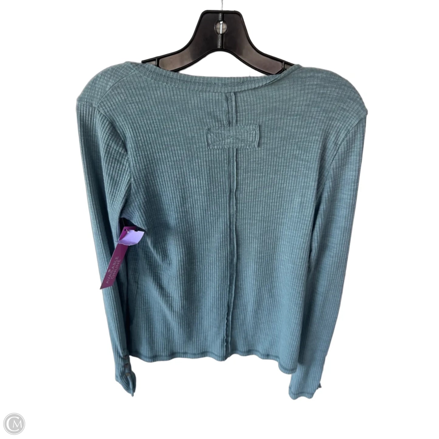 Top Long Sleeve Basic By La Miel In Blue, Size: M