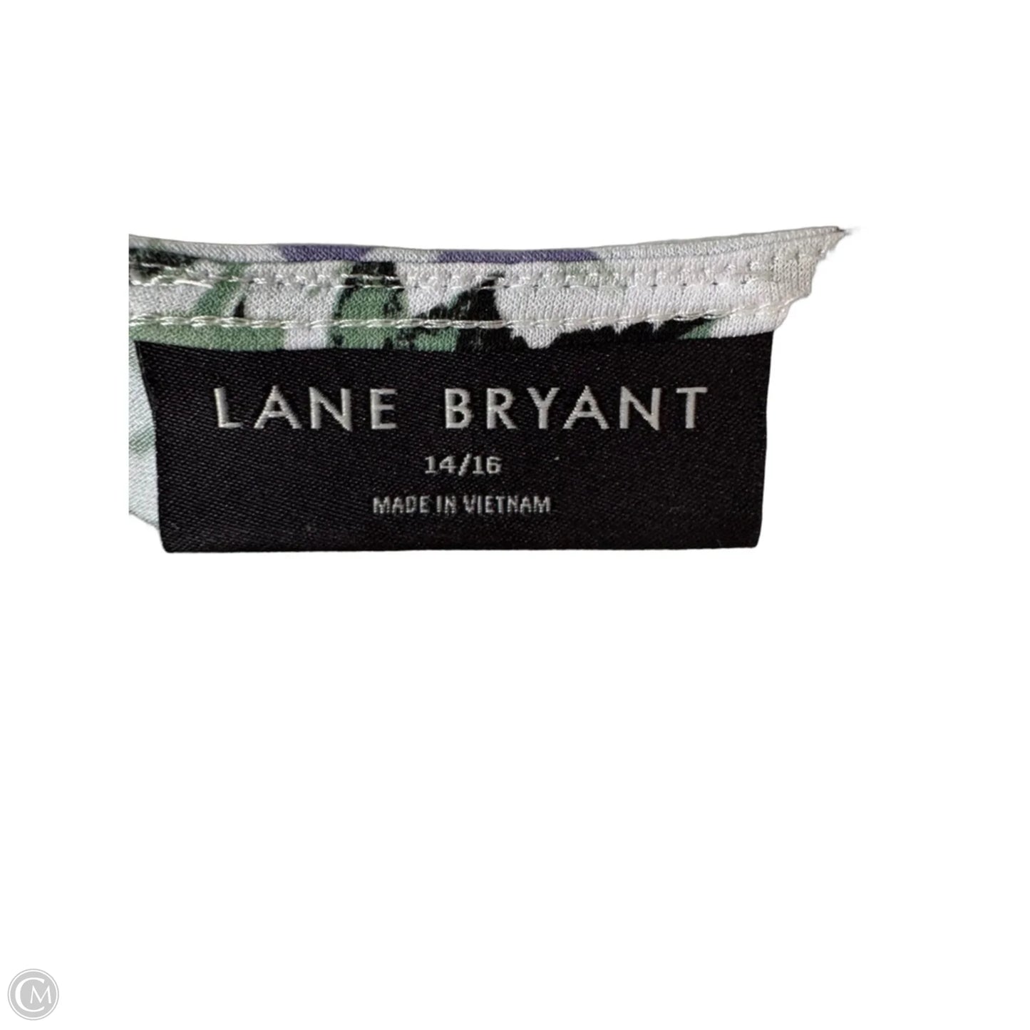 Top Short Sleeve By Lane Bryant In Green & Purple, Size: Xl