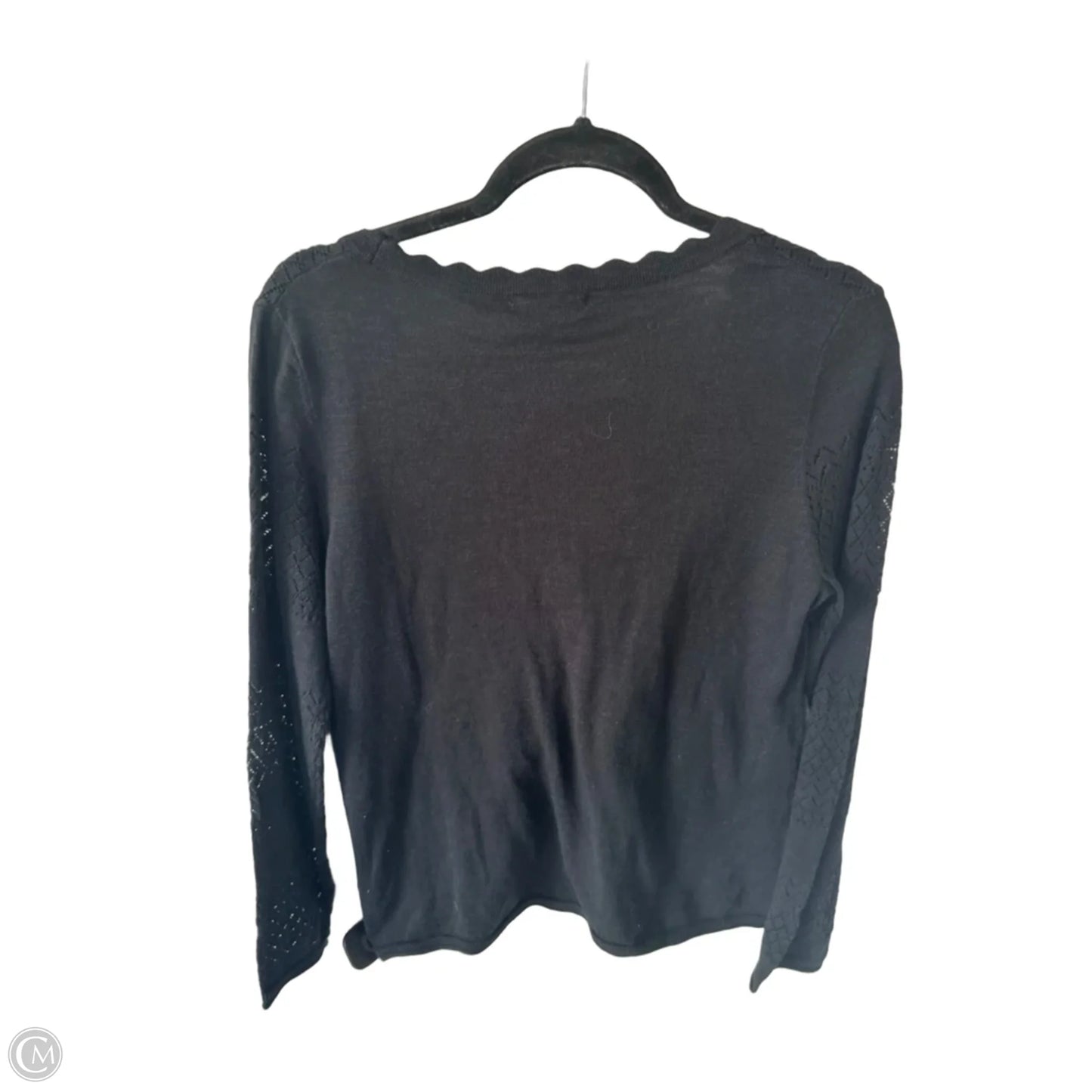 Sweater Cardigan Designer By Frye In Black, Size: M
