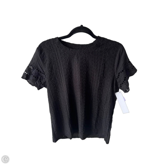 Top Short Sleeve By Clothes Mentor In Black, Size: M