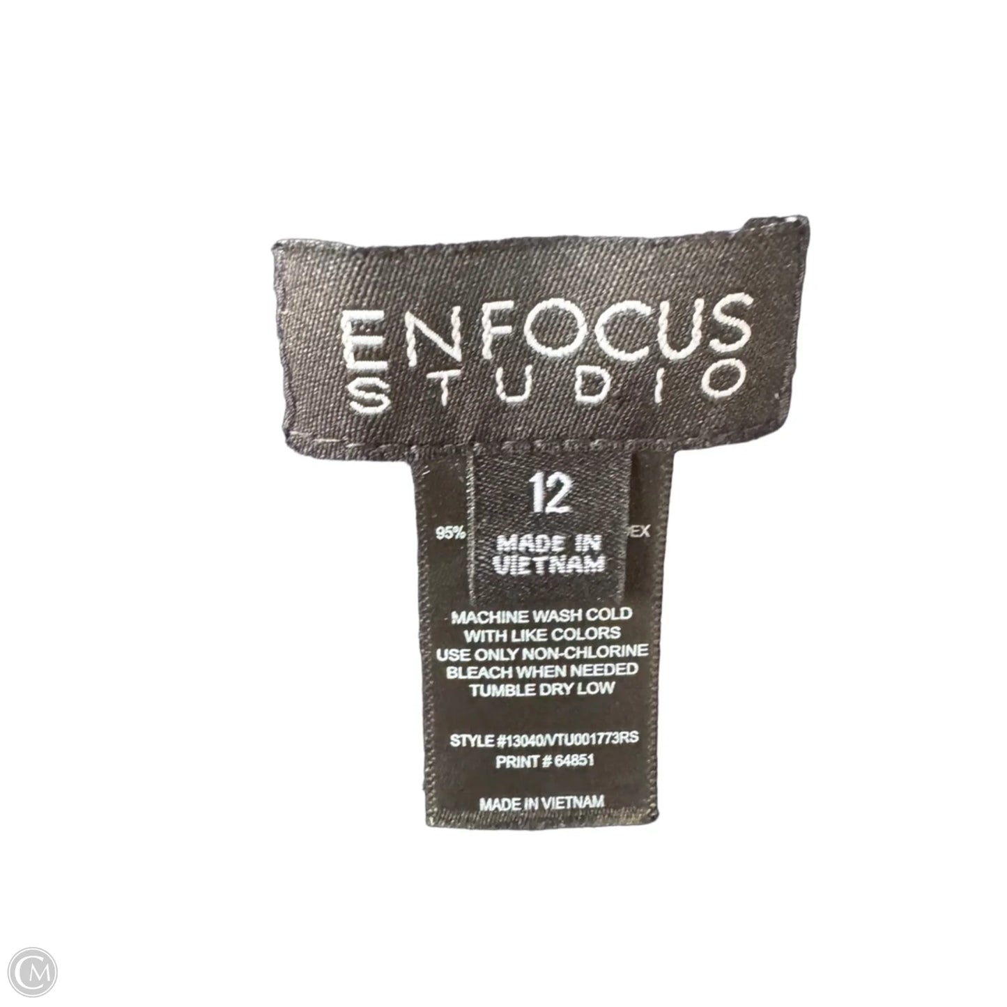 Jumpsuit By En Focus In Blue & Cream, Size: L