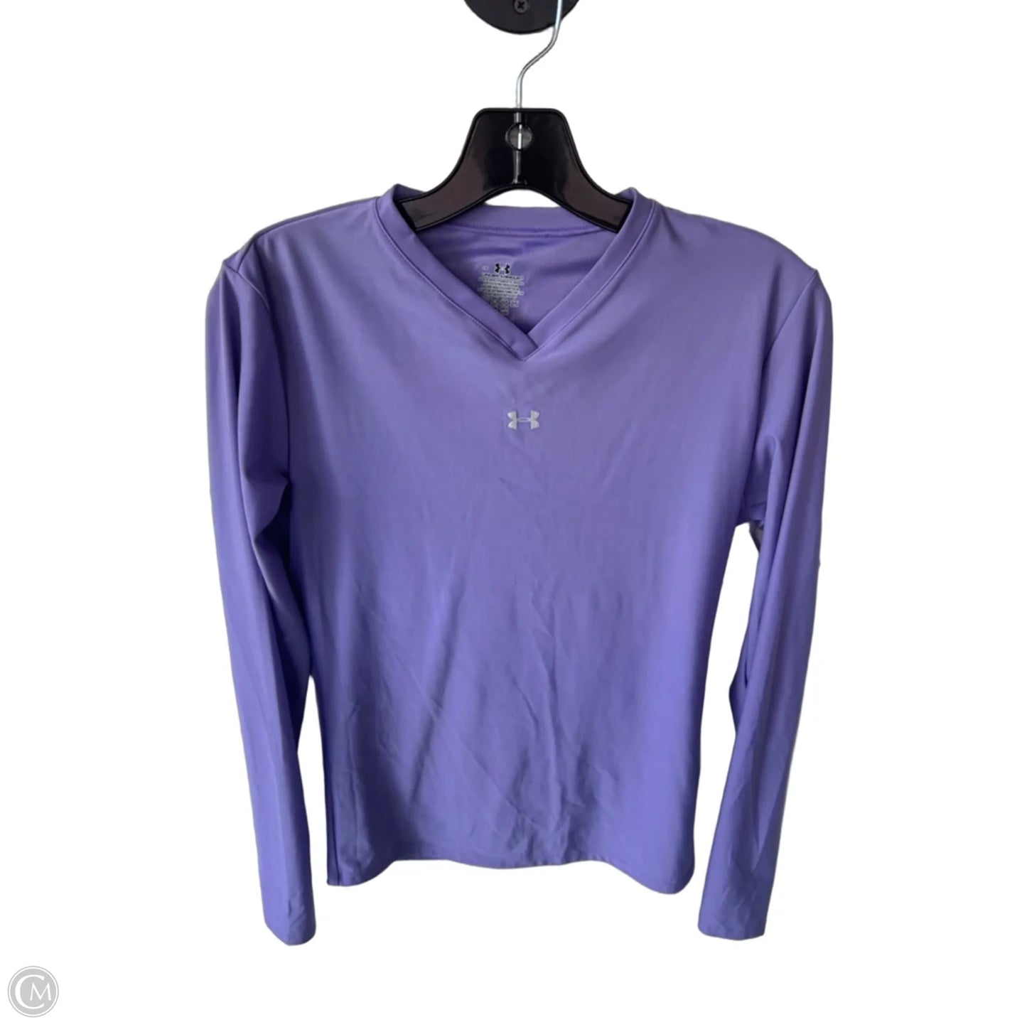 Athletic Top Long Sleeve Crewneck By Under Armour In Purple, Size: L