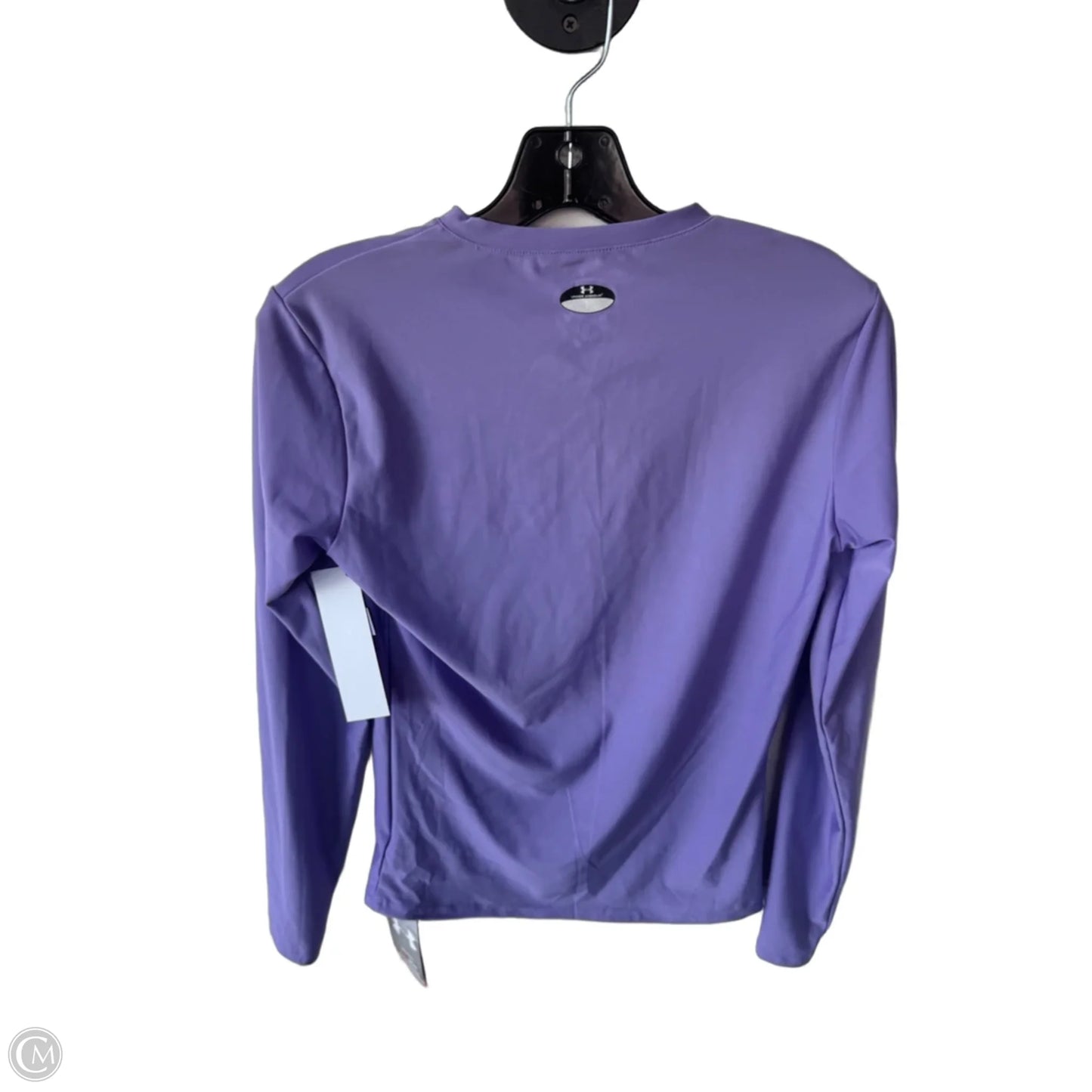 Athletic Top Long Sleeve Crewneck By Under Armour In Purple, Size: L