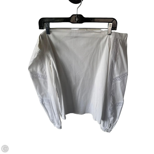 Top Long Sleeve By White House Black Market In White, Size: M