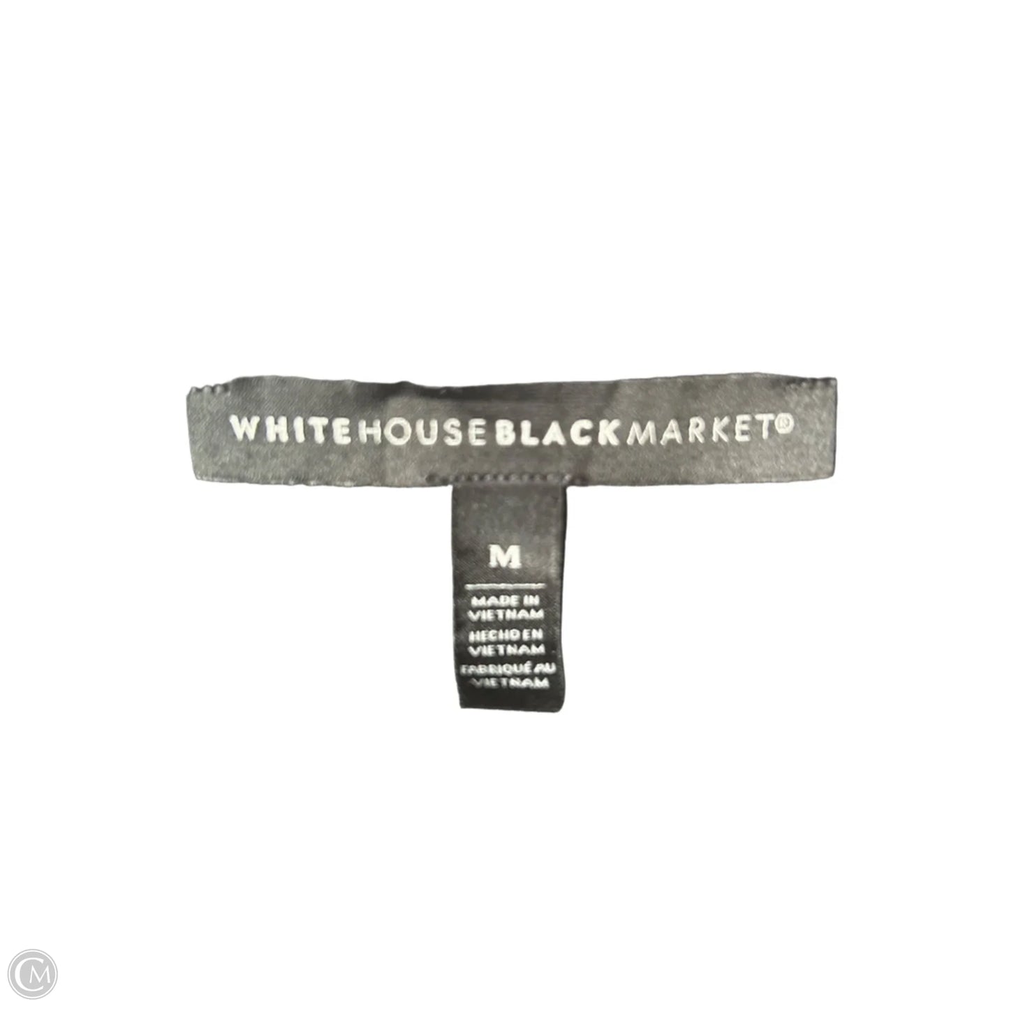 Top Short Sleeve By White House Black Market In Black, Size: M