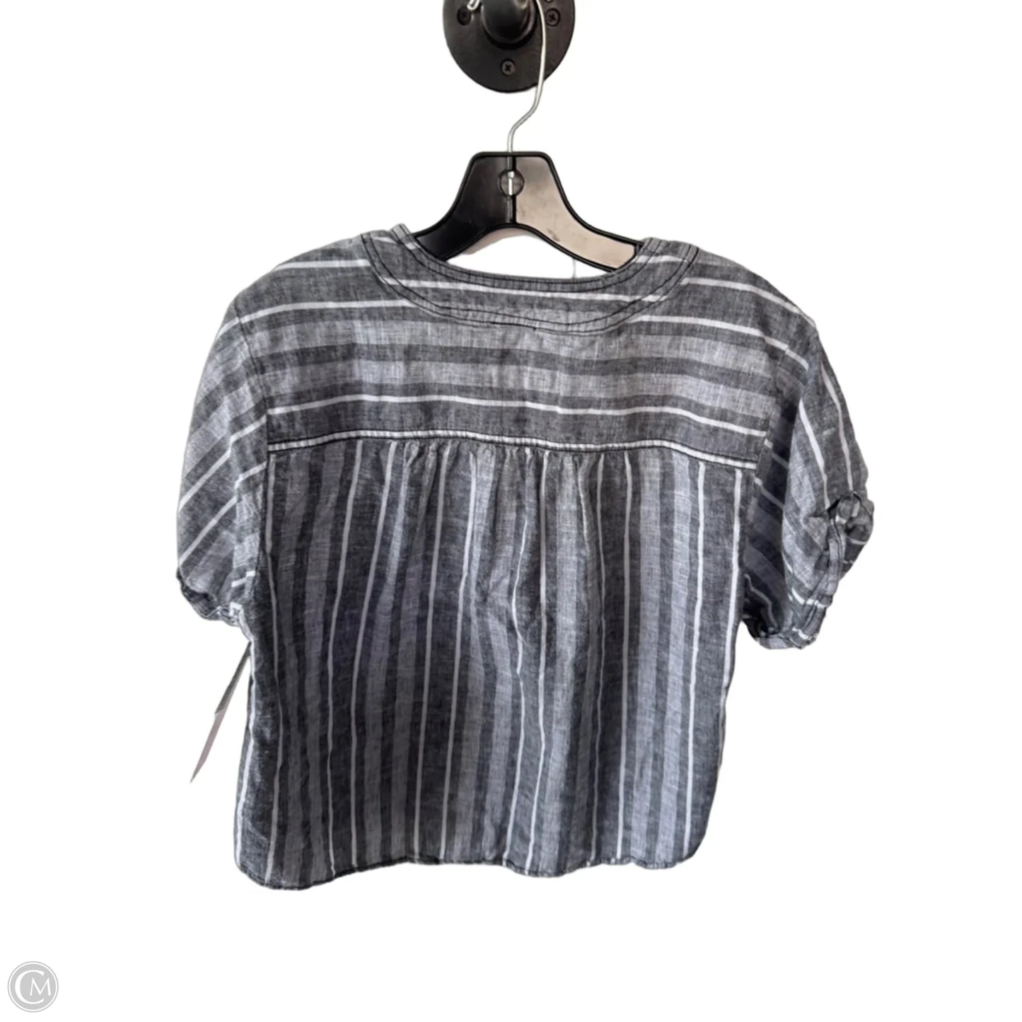 Top Short Sleeve By Pilcro In Grey & White, Size: S