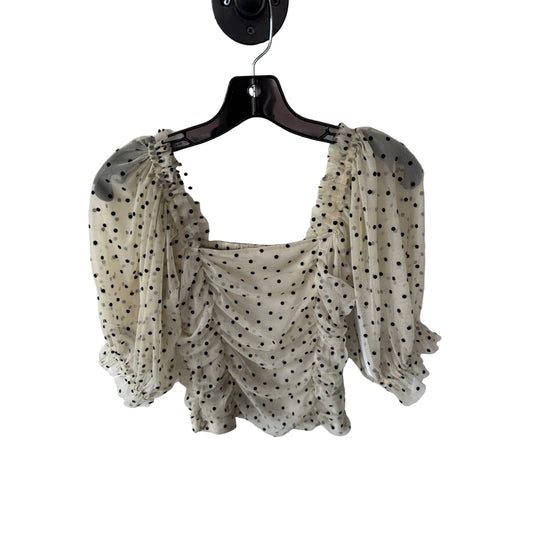 Top 3/4 Sleeve By Maeve In Black & Cream, Size: S