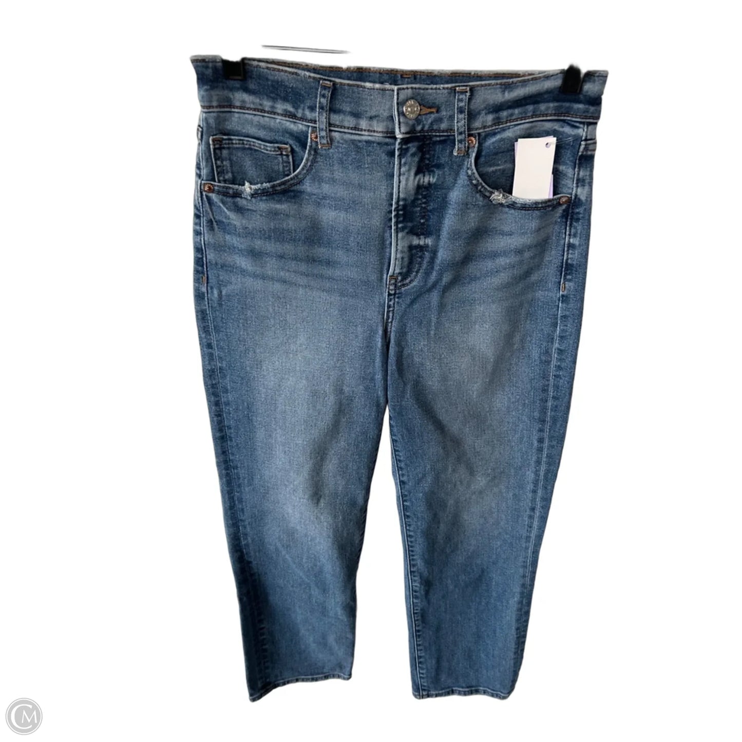 Jeans Straight By Express In Blue Denim, Size: 4