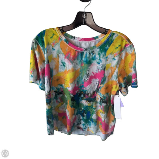 Athletic Top Short Sleeve By Lululemon In Green & Yellow, Size: M