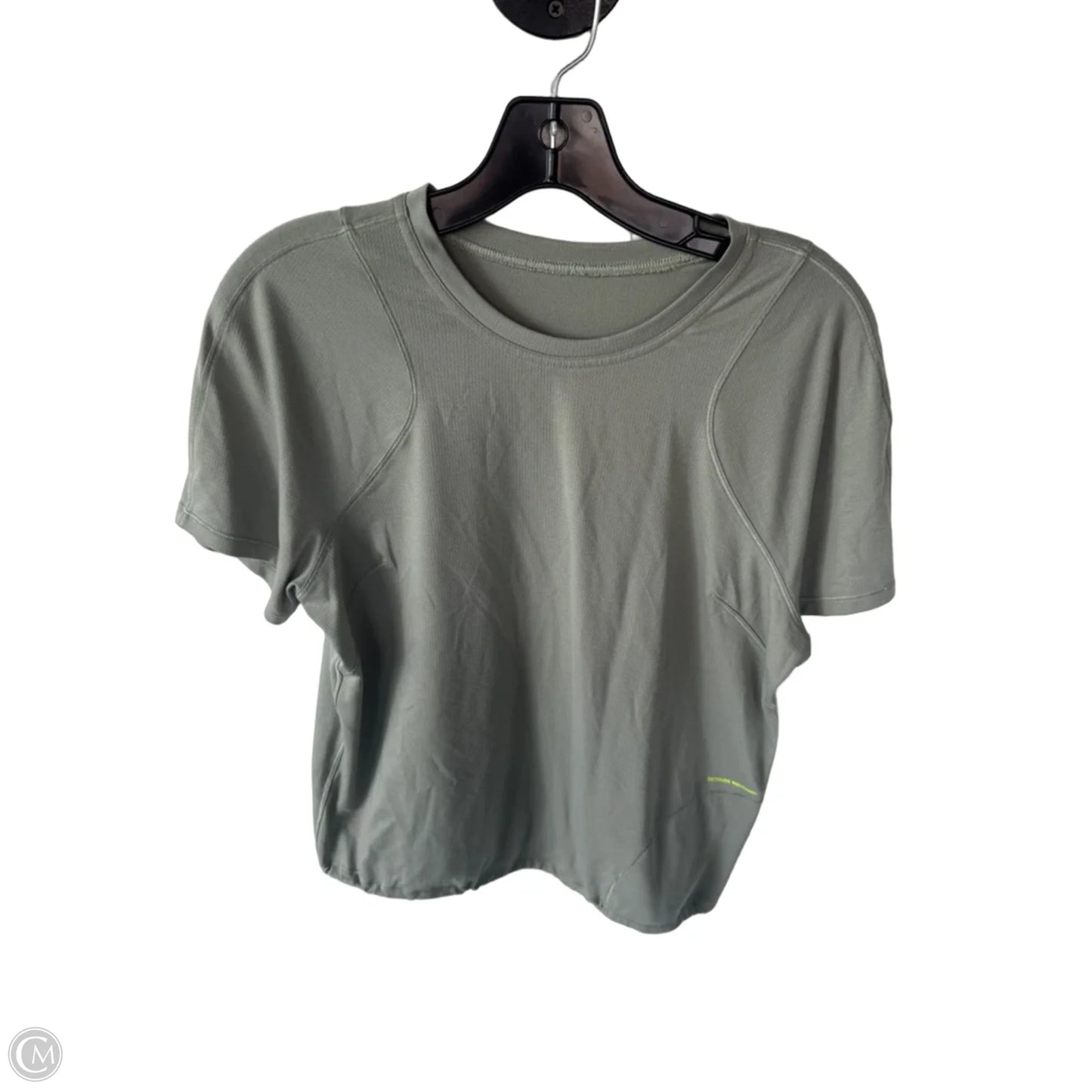 Athletic Top Short Sleeve By Lululemon In Green, Size: M