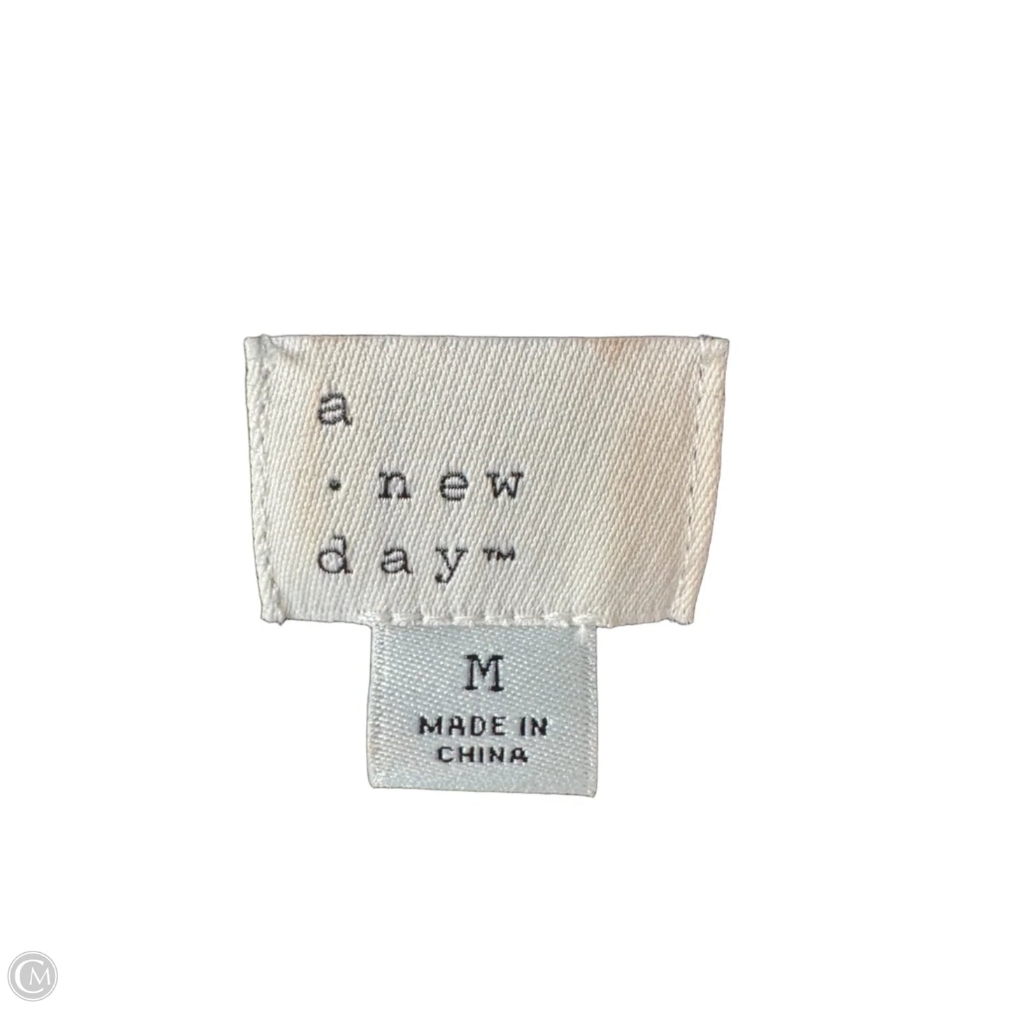 Sweater Short Sleeve By A New Day In Black & Cream, Size: M