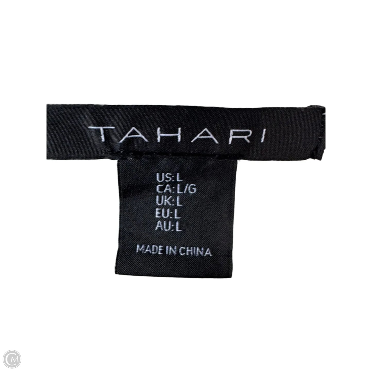 Sweater By Tahari In Cream & Green, Size: L