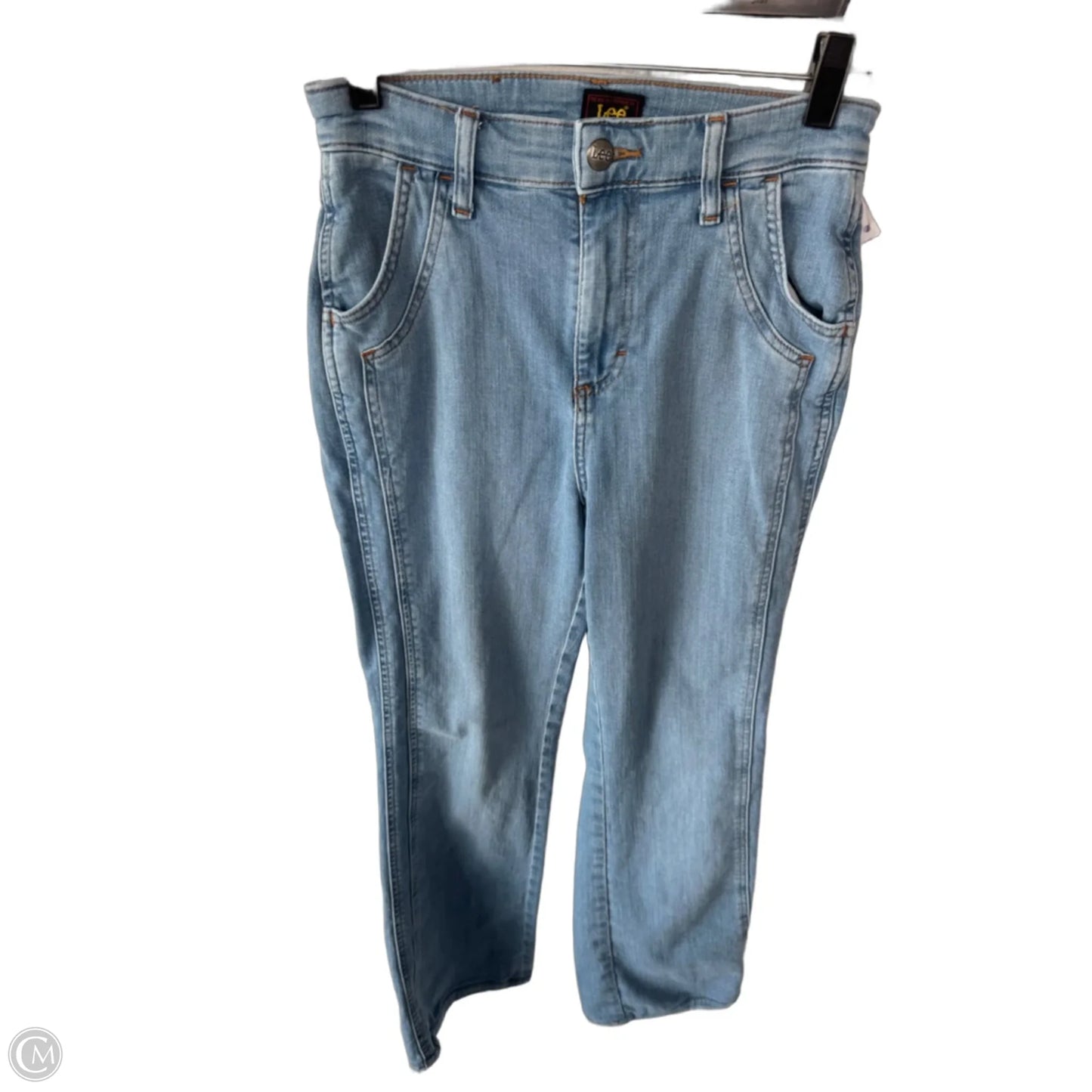 Jeans Straight By Lee In Blue Denim, Size: 4