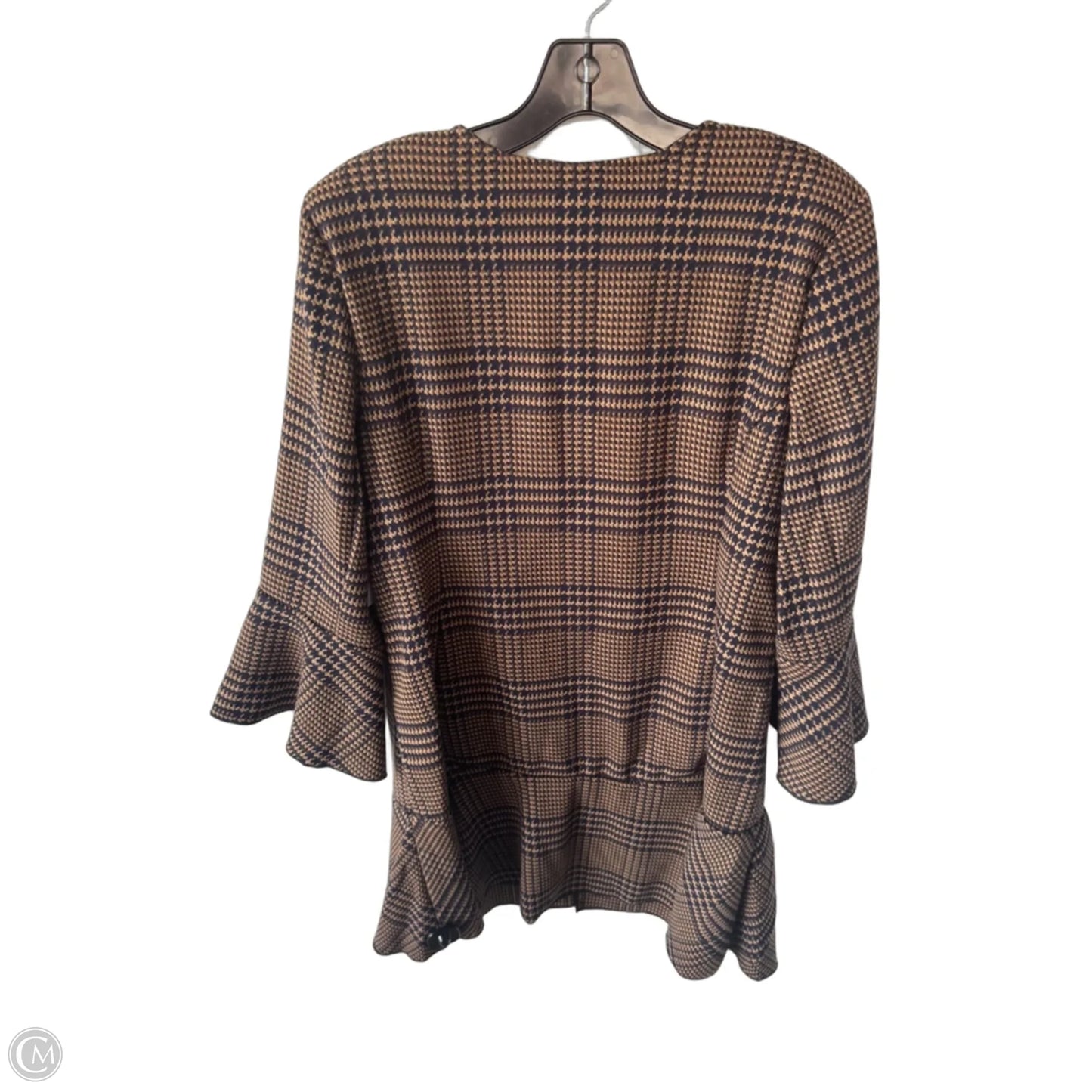 Coat Other By Cabi In Blue & Tan, Size: M