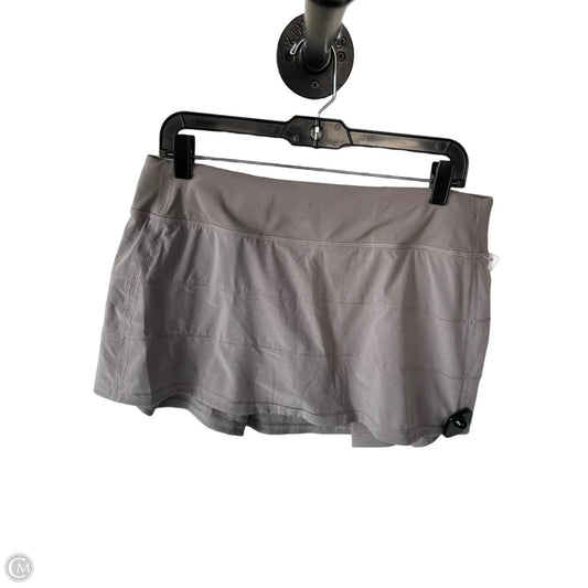Athletic Skort By Lululemon In Grey, Size: 10