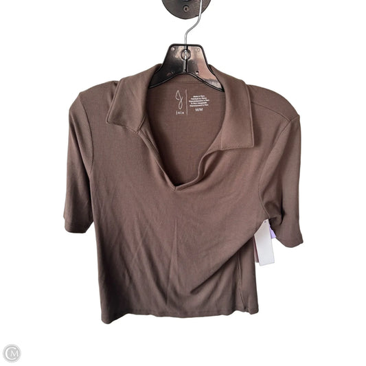Top Short Sleeve By Joie In Brown, Size: M