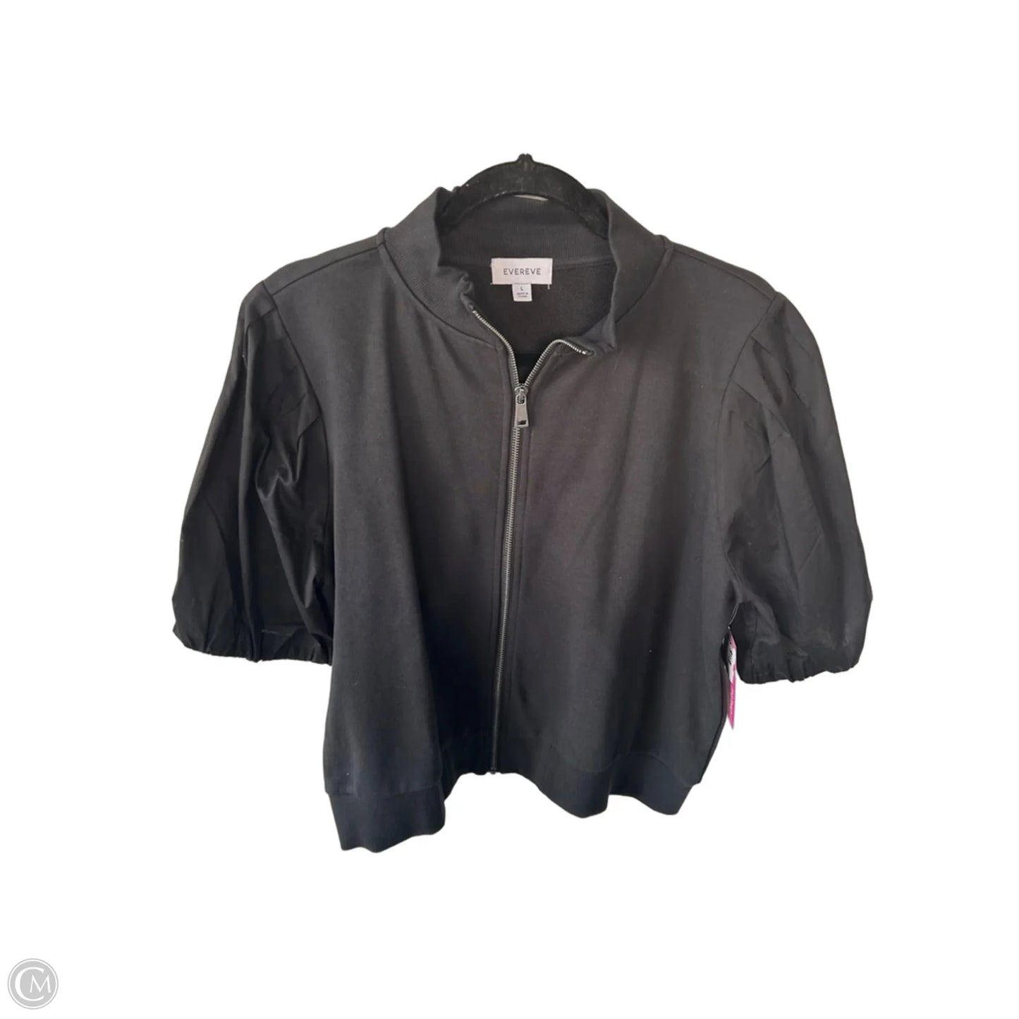 Top Short Sleeve By Evereve In Black, Size: L