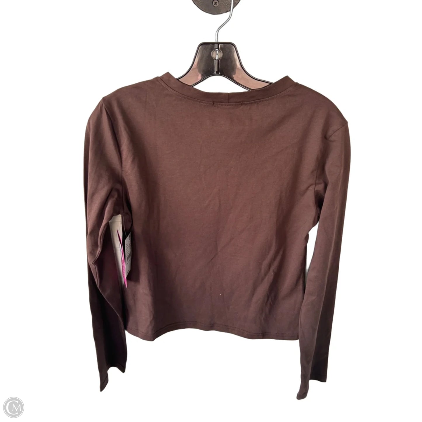 Top Long Sleeve Basic By Edikted In Brown, Size: M