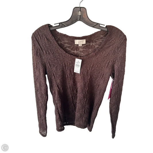 Top Long Sleeve By Loft In Brown, Size: M