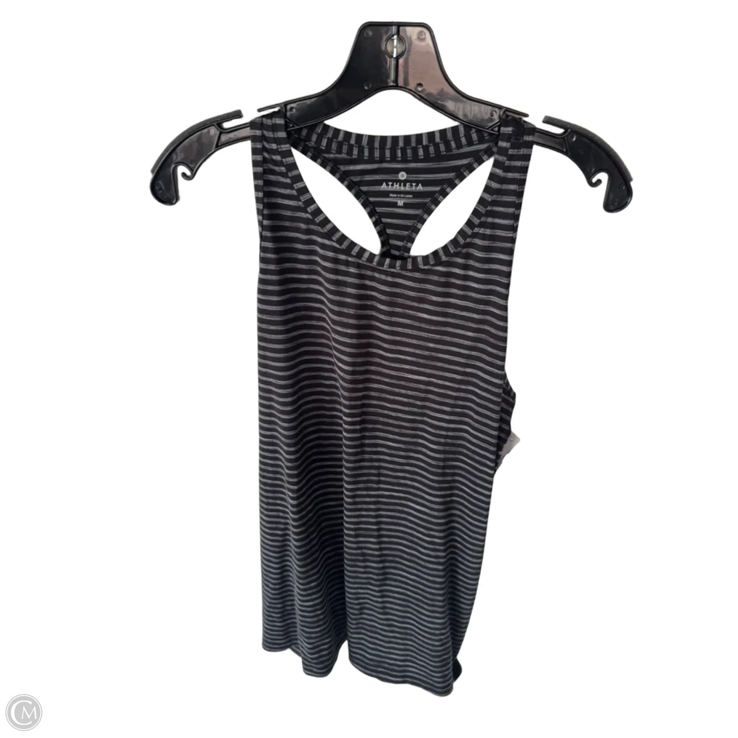 Athletic Tank Top By Athleta In Black & Grey, Size: M