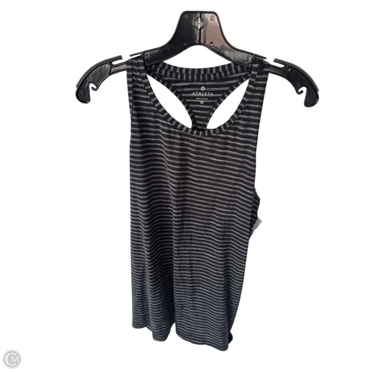 Athletic Tank Top By Athleta In Black & Grey, Size: M