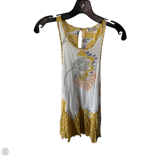 Tunic Sleeveless By Free People In Cream & Yellow, Size: Xs