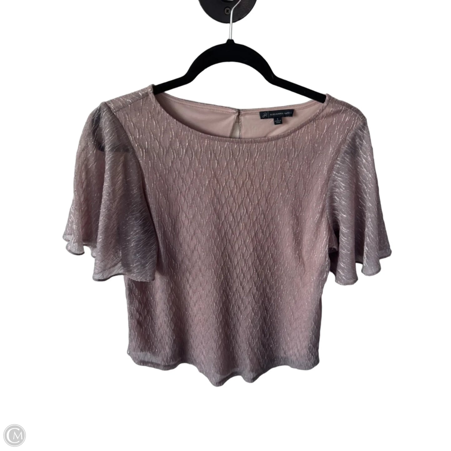 Top Short Sleeve By Adrianna Papell In Pink, Size: S
